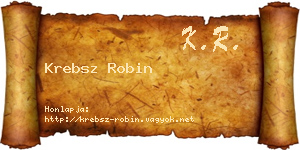 Krebsz Robin névjegykártya